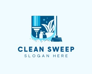 Cleaning Housework Disinfection logo design