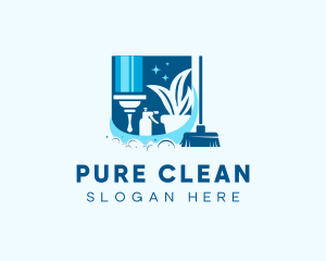 Cleaning Housework Disinfection logo design