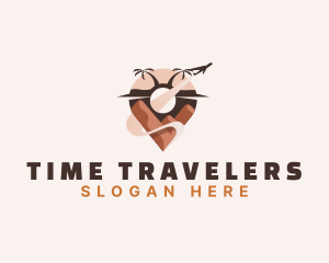 Tourism Travel Pin logo design