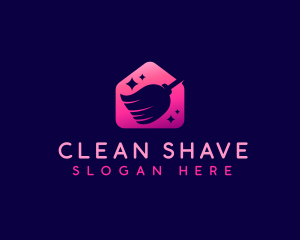 Broom Sweep Cleaning logo design