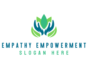 Hand Wellness Lotus  logo design