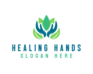 Hand Wellness Lotus  logo design