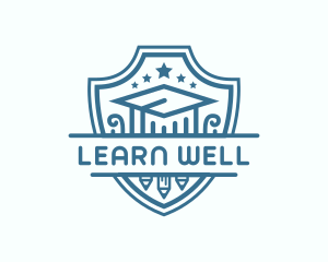 Academic Learning Shield logo design