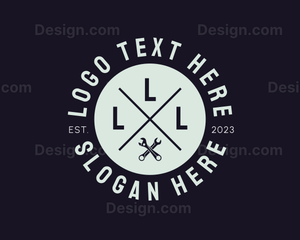 Industrial Wrench Tool Logo