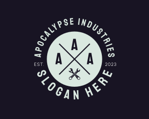 Industrial Wrench Tool logo design