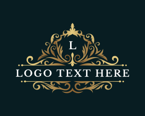 Luxury Shield Floral logo