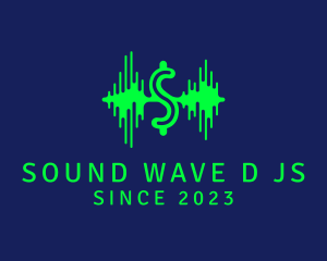 Letter S Waveform  logo design