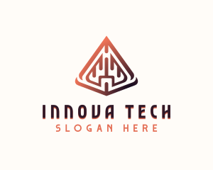 Pyramid Tech Developer logo design