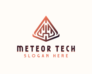 Pyramid Tech Developer logo design