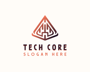 Pyramid Tech Developer logo design