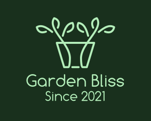 Green Potted Plant logo