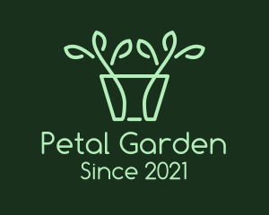 Green Potted Plant logo design