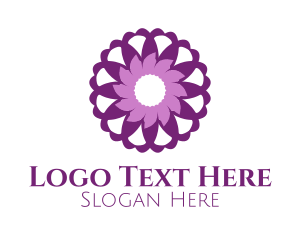 Purple Mandala Flower logo