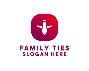 Airplane Necktie Airline logo design