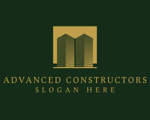 Luxurious Building Towers logo design