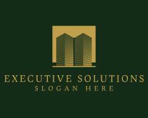 Luxurious Building Towers logo design