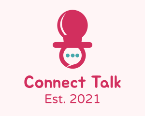 Baby Talk Pacifier  logo design