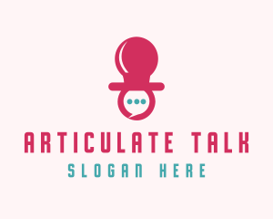 Baby Talk Pacifier  logo design