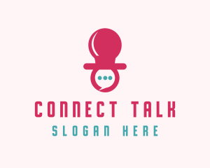 Baby Talk Pacifier  logo design