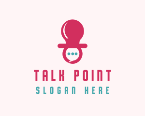 Baby Talk Pacifier  logo design