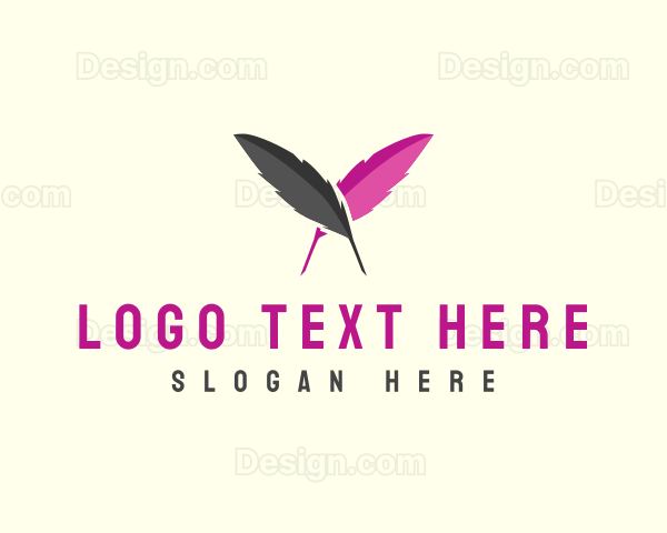 Feather Writer Pen Logo