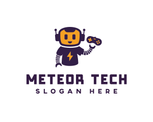 Tech Robot Gamepad logo design