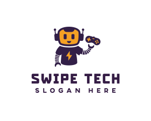 Tech Robot Gamepad logo design