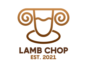 Golden Ram Sheep Wool logo design