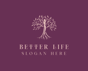 Organic Woman Tree logo design