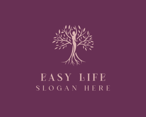 Organic Woman Tree logo design