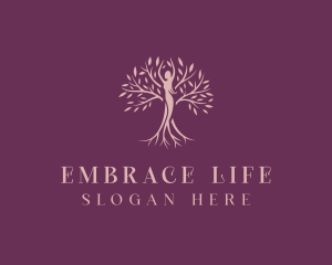 Organic Woman Tree logo design