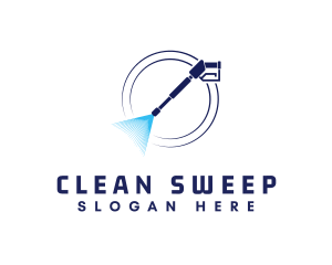 Water Pressure Cleaning Hose logo design