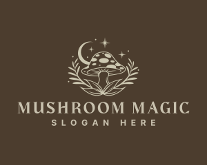 Sparkling Psychedlic Mushroom logo design