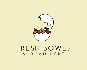 Egg Grocery Shopping  logo design