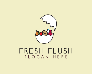 Egg Grocery Shopping  logo design