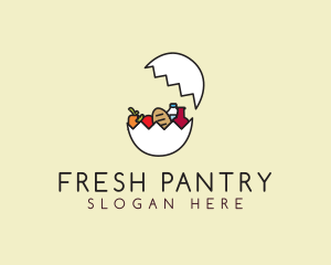 Egg Grocery Shopping  logo design