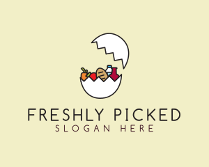 Egg Grocery Shopping  logo design