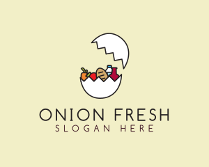 Egg Grocery Shopping  logo design