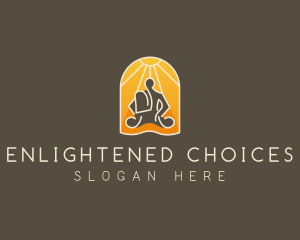 Monk Spiritual Meditate logo
