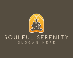 Monk Spiritual Meditate logo