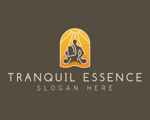 Monk Spiritual Meditate logo