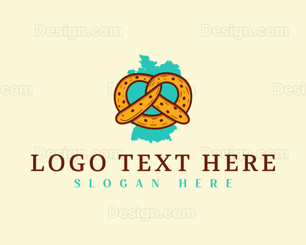 Germany Pastry Pretzel Logo