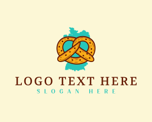 Germany Pastry Pretzel Logo