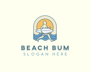 Surfing Waves Beachwear  logo design