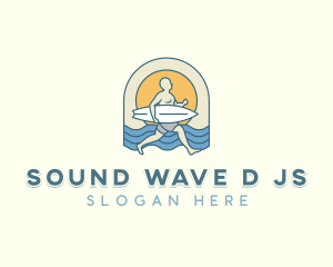 Surfing Waves Beachwear  logo design