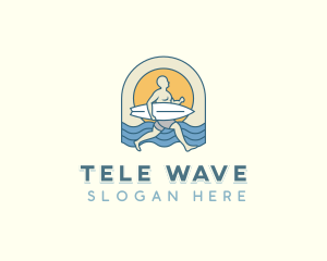 Surfing Waves Beachwear  logo design