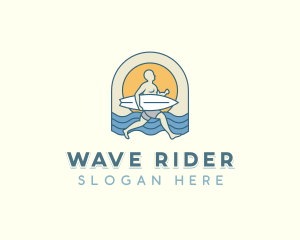 Surfing Waves Beachwear  logo design