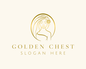 Golden Woman Salon logo design