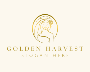 Golden Woman Salon logo design