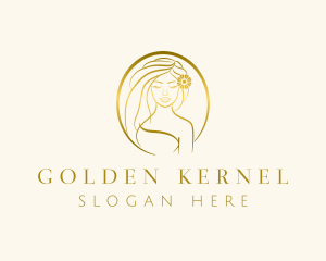 Golden Woman Salon logo design